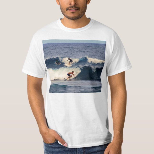 Hawaiansk surfareskjorta t-shirt (Framsida)