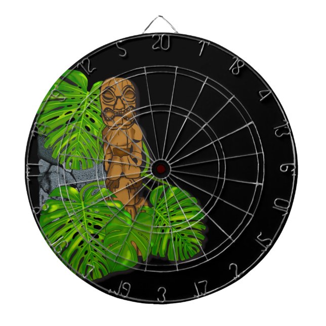Hawaiansk Tiki Dartboard Darttavla (Framsidan)