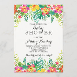 Hawaiansk tropisk baby showerinbjudan inbjudningar