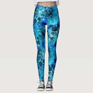 Hawaiansk tropisk Orchid för Wahine snöre Leggings