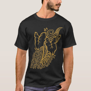 Hawaiansk tropisk stam- skjorta för Taroträdgår T Shirt
