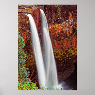 Hawaiansk vattenfall poster