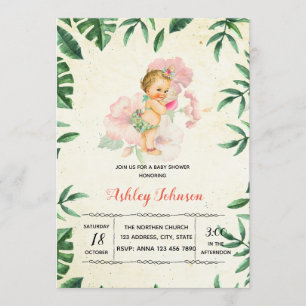 Hawaiansk vintagebaby showerinbjudan inbjudningar