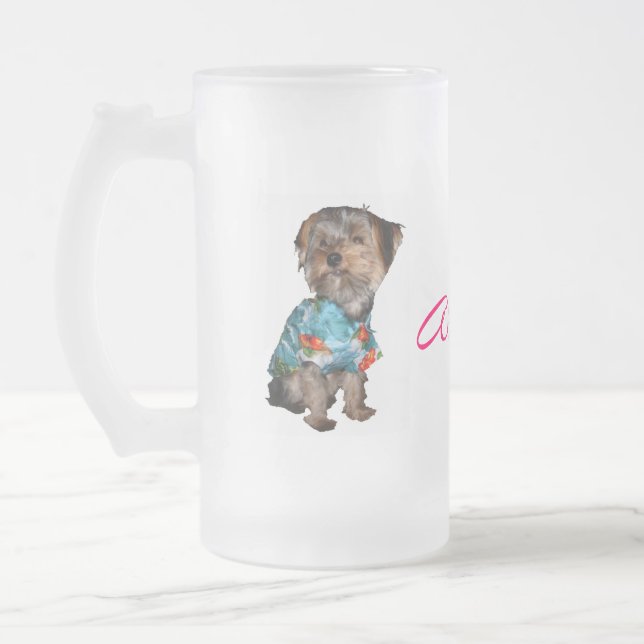 Hawaiansk Yorkie frostig mugg (Vänster)