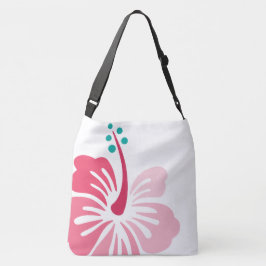Hawaianska hibiskuskvinna stora Crossbody Totebag Axelväska