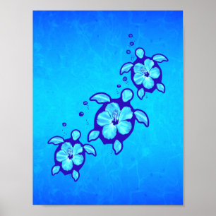 Hawaianska Honu Poster