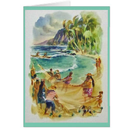 Hawaianska Hukilau! Hälsningskort