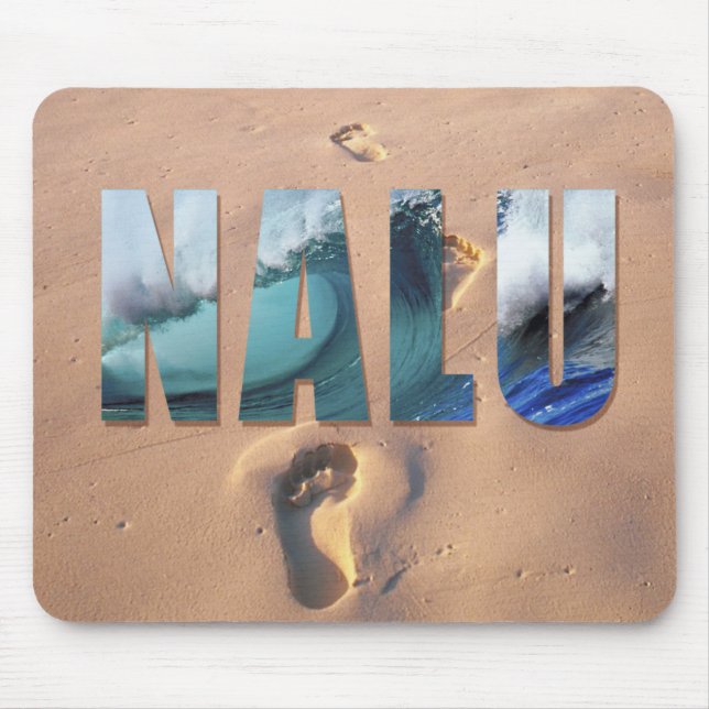 Hawaianska "Nalu" (surfa) Mousepad Musmatta (Framsidan)