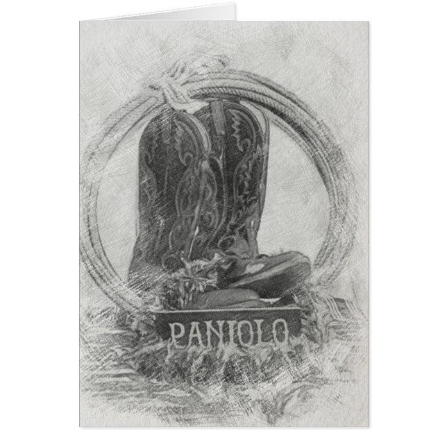 Hawaianska Paniolo Hälsningskort (Framsidan)