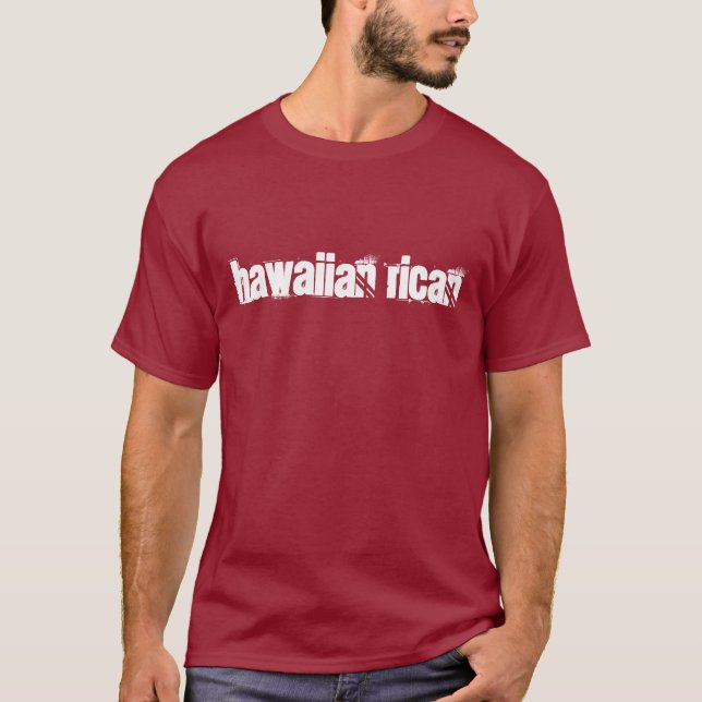 Hawaianska Rican mörkutslagsplatser Tee Shirt (Framsida)