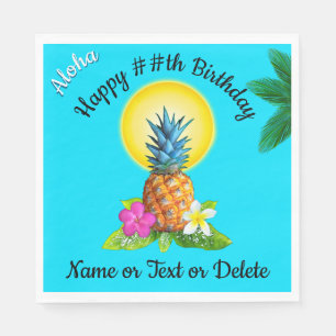 Hawaianska Themed partyidéer, personligservetter Pappersservett