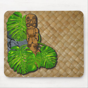 Hawaianska Tiki Lauhala Mousepad Musmatta