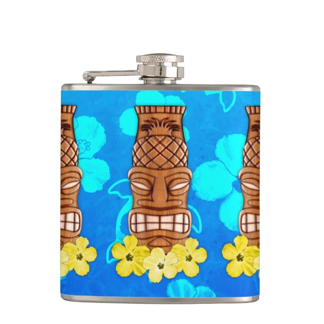Hawaianska Tiki maskerar Fickplunta (Framsidan)