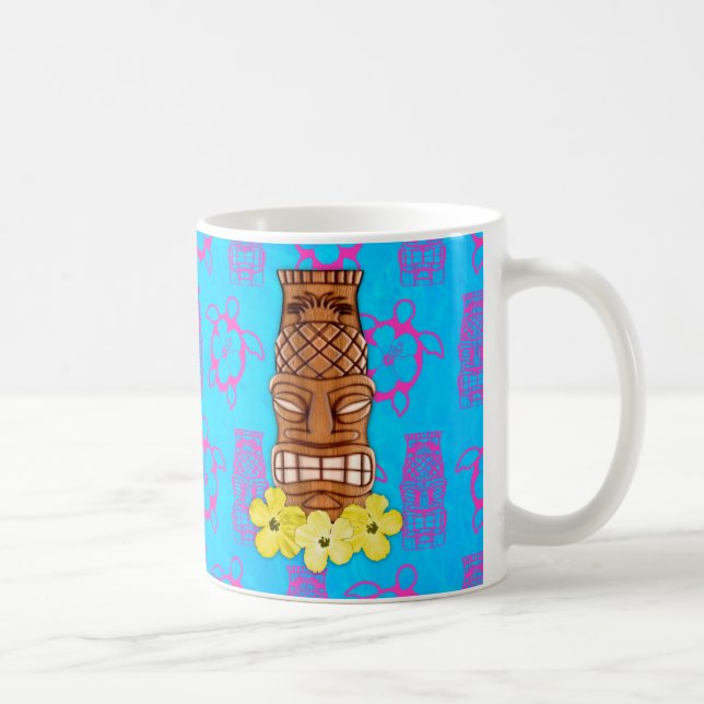 Hawaianska Tiki maskerar Kaffemugg (Höger)