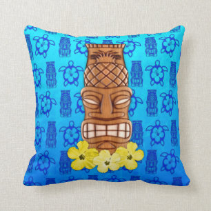 Hawaianska Tiki maskerar Kudde