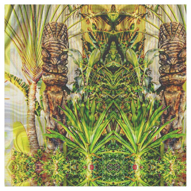 Hawaianska Tiki Tyg (Närbild)