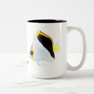 Hawaianska tinkers Butterflyfish Två-Tonad Mugg