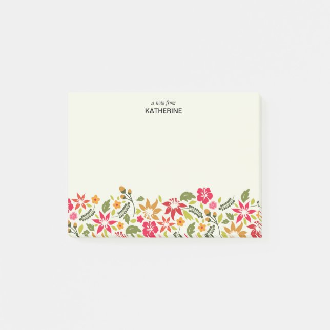 Hawaianska tropiska blommor post-it block (Framsida)