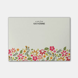Hawaianska tropiska blommor post-it block