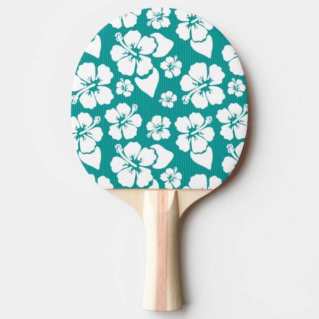 Hawaianskt hibiskusblommamönster pingisracket (Framsidan)