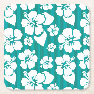 Hawaianskt hibiskusblommamönster underlägg papper kvadrat