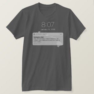 Hawaianskt Inbound ballistiskt vaket missilhot T Shirt
