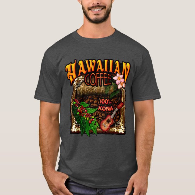 Hawaianskt kaffe t shirt (Framsida)