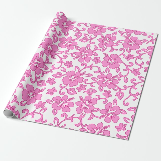 Hawaianskt Pareau för Malia hibiskus tryck Presentpapper (Utrullad)