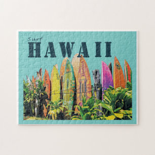 Hawaianskt surfingbrädastaketpussel pussel