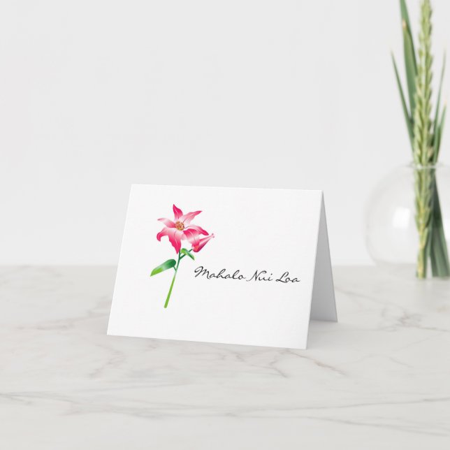 Hawaianskt tackkort (Framsida)