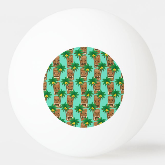 Hawaianskt Tiki repetitionmönster Pingisboll (Framsidan)