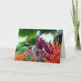 Hawaianskt tropiskt jultema helgkort