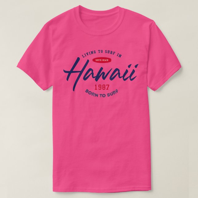 Hawaii 1987 t shirt (Design framsida)