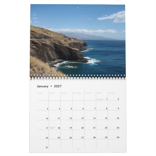 Hawaii 2010 kalender (Jan 2027)