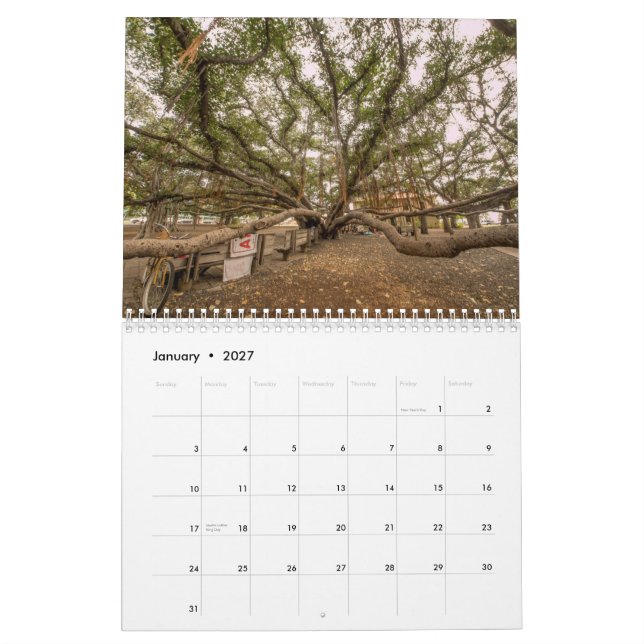 Hawaii 2015 kalender (Jan 2027)