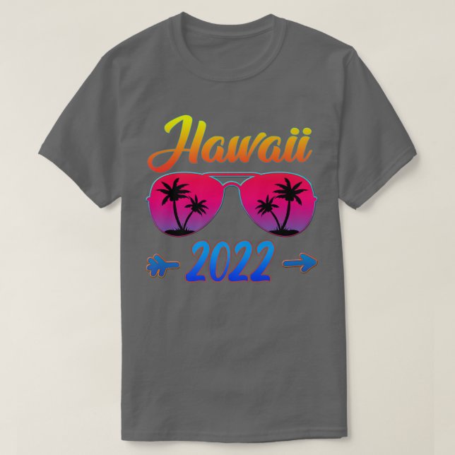 Hawaii 2022 Hawaiian Beach Coola Glasses Vacation  T Shirt (Design framsida)