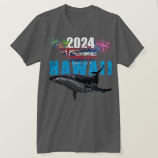 HAWAII 2024 POLYNESISKA TRIBAL HUMPBACK FIREWORKS T SHIRT