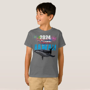 HAWAII 2024 POLYNESISKA TRIBAL HUMPBACK FIREWORKS T SHIRT