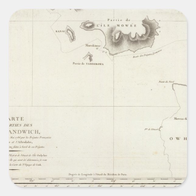 Hawaii 2 fyrkantigt klistermärke (Framsida)