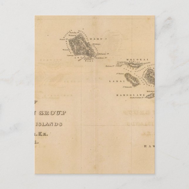 Hawaii 3 vykort (Framsida)