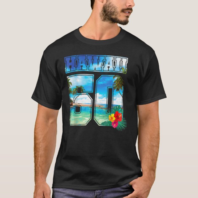 Hawaii 50:e delstaten Hawaii T Shirt (Framsida)