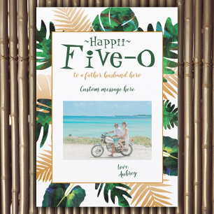 Hawaii 50:e födelsedagskortet för Make Inbjudningar