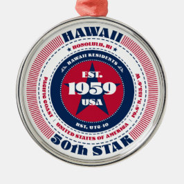 Hawaii 50:e statliga julprydnaden julgransprydnad metall