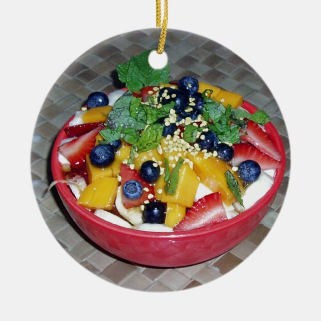 Hawaii Acai-skål Julgransprydnad Keramik (Framsidan)