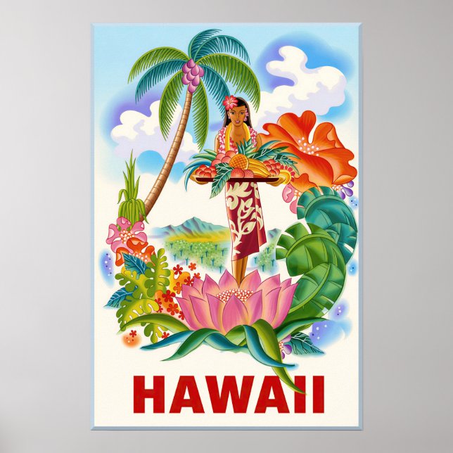 Hawaii-affisch Poster (Framsidan)