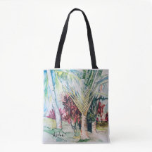 Hawaii " Aloha" All-over-Print Tote, Shoulder Tote