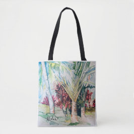 Hawaii " Aloha" All-over-Print Tote, Shoulder Tote Tygkasse