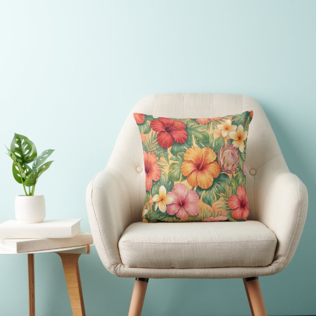Hawaii aloha dekorativa blommor mönster kudde (Stol)