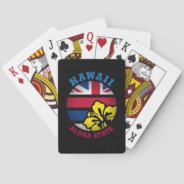 HAWAII ALOHA DELSTATSFLAGG CASINOKORT (Baksidan)