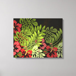 Hawaii Aloha Flower Art Print Canvastryck